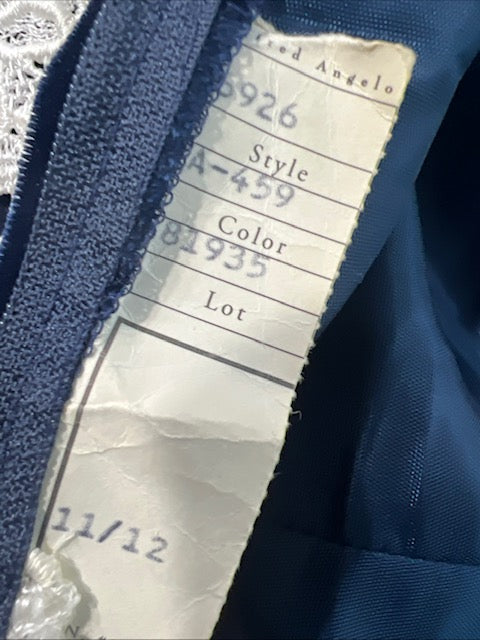 1990'S VELVET BLUE DRESS VINTAGE