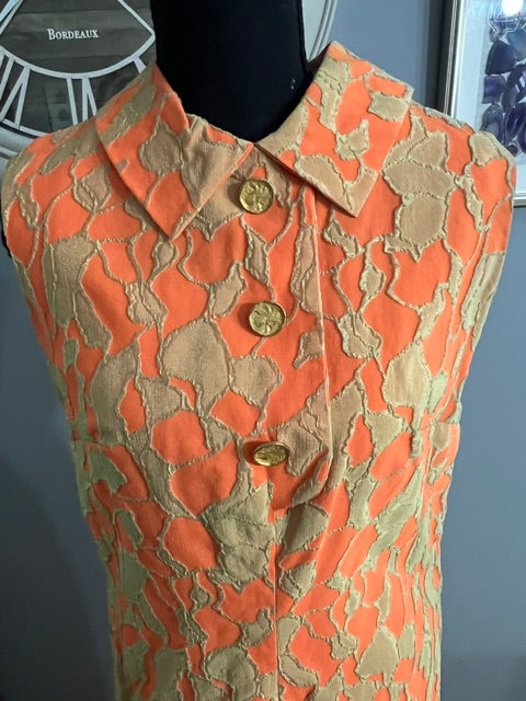 Orange 1960's Womens Dress